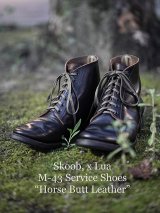 画像: ◆7月10日(木) 20時〜予約開始◆【 予約商品 (12月頃入荷予定) 】【 SKOOB, （スクーブ） 】　Lua別注ホースバット M-43 ブーツ　[ M-43 SERVICE SHOES ]　[ HORSE BUTT ]　[ BLACK ( 茶芯 ) ] 