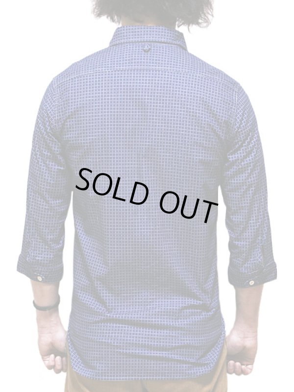画像2: 【 ORGUEIL（オルゲイユ） 】　七分袖インディゴウォバッシュショールカラーシャツ　[ SHAWL COLLAR SHIRTS ]