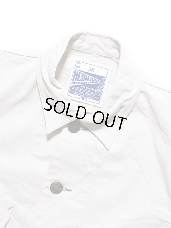 画像3: 【 HEAD LIGHT（ヘッドライト） 】　【 9oz. 】オフツイルカバーオール　[ 9oz. White Boat Sail Drill Work Cort ]