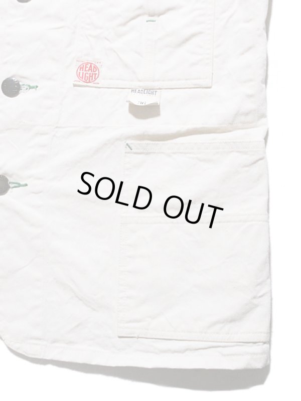 画像6: 【 HEAD LIGHT（ヘッドライト） 】　【 9oz. 】オフツイルカバーオール　[ 9oz. White Boat Sail Drill Work Cort ]