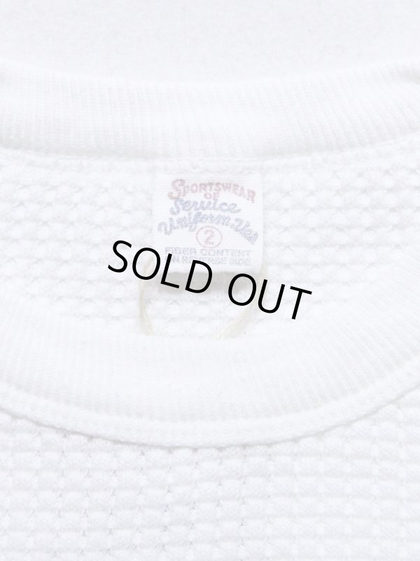 画像4: 【 UES（ウエス） 】　ビッグワッフルクルーネックTシャツ　 [  Heavy Thermal ]　[ WHITE ]