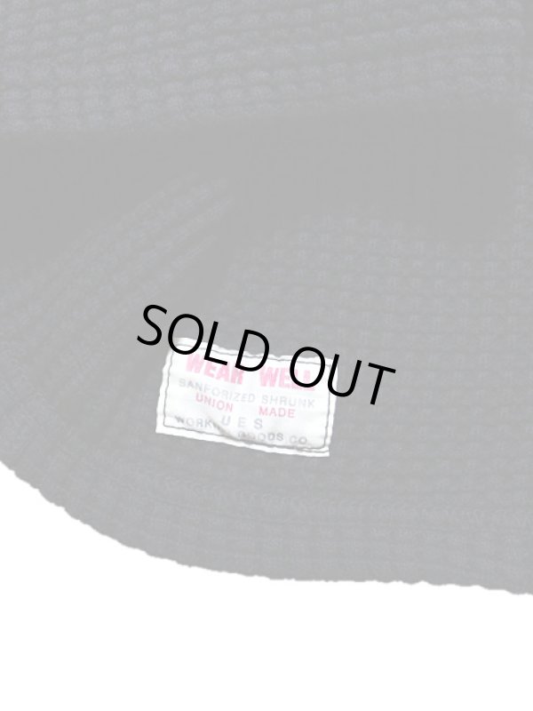 画像7: 【 UES（ウエス） 】　ビッグワッフルヘンリーネックTシャツ　 [  Heavy Thermal ]　[ BLACK ]