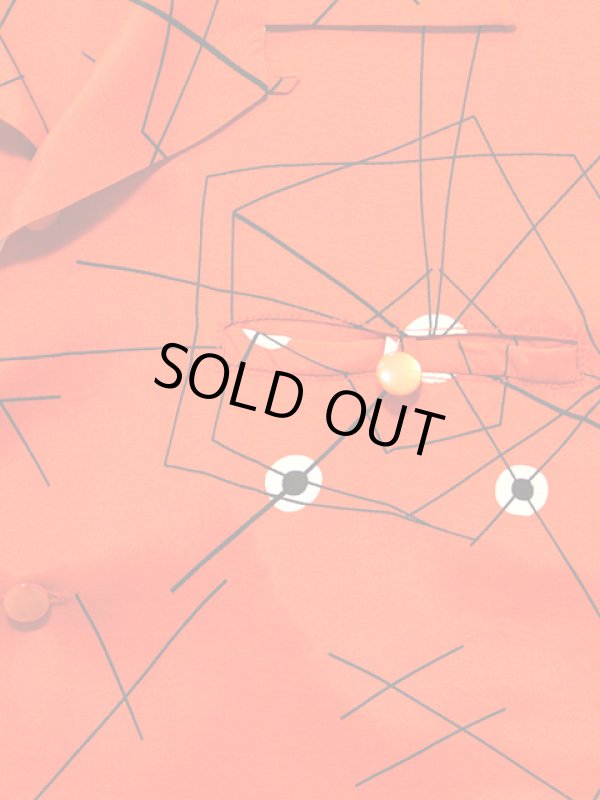 画像5: 【 STAR OF HOLLYWOOD（スターオブハリウッド） 】 半袖レーヨンオープンカラーシャツ S/S HIGH DENSITY RAYON OPEN SHIRTS [ ATOMIC SPIDER WEB ]