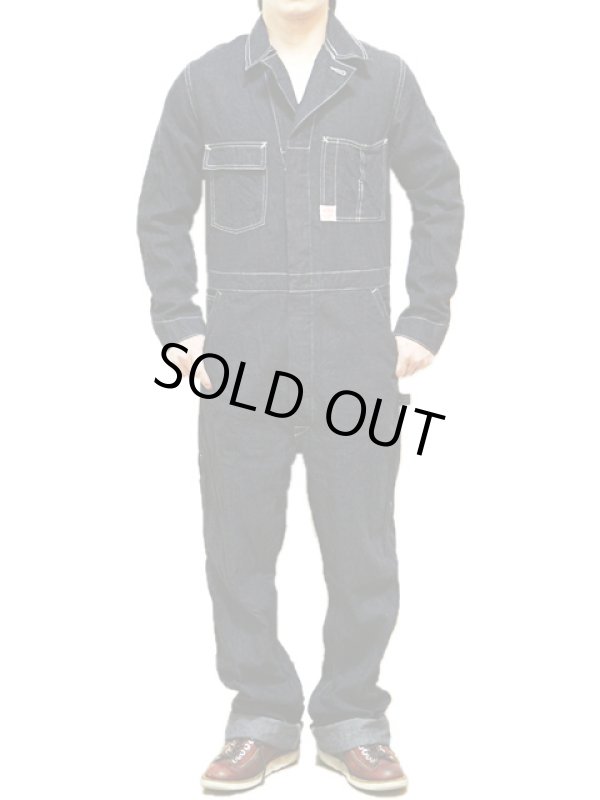 画像2: 【Indian Motorcycle x HEAD LIGHT (インディアンモーターサイクル x ヘッドライト) 】 【11oz. 】 BLUE DENIM ALL IN ONE デニムオールインワン [ カスタムモデル ]