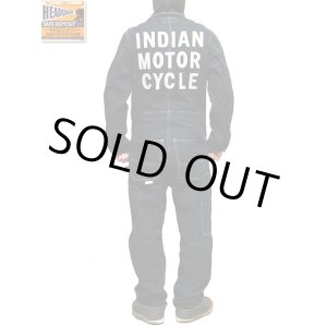 画像: 【Indian Motorcycle x HEAD LIGHT (インディアンモーターサイクル x ヘッドライト) 】 【11oz. 】 BLUE DENIM ALL IN ONE デニムオールインワン [ カスタムモデル ]