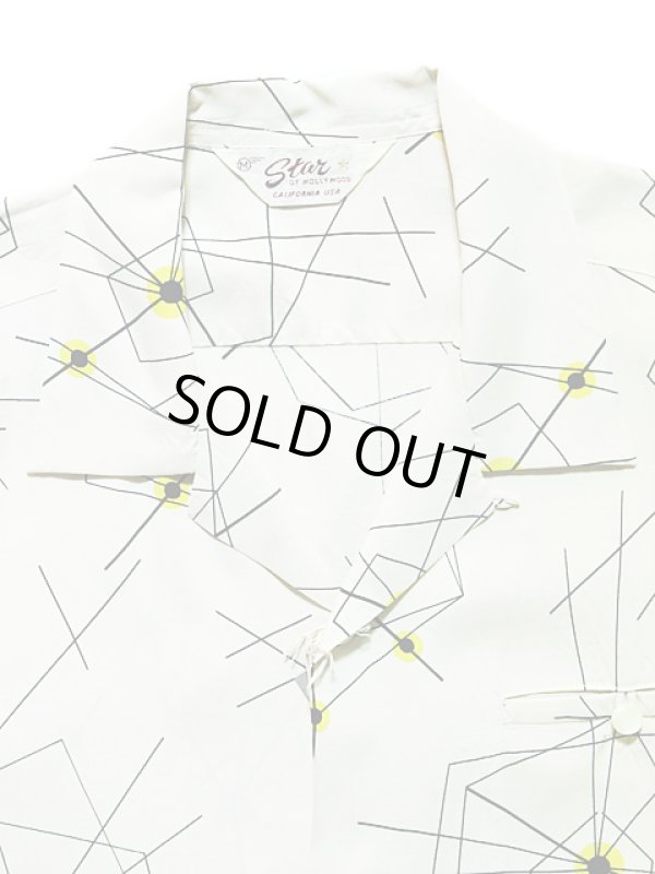 画像3: 【 STAR OF HOLLYWOOD（スターオブハリウッド） 】 半袖レーヨンオープンカラーシャツ S/S HIGH DENSITY RAYON OPEN SHIRTS [ ATOMIC SPIDER WEB ]