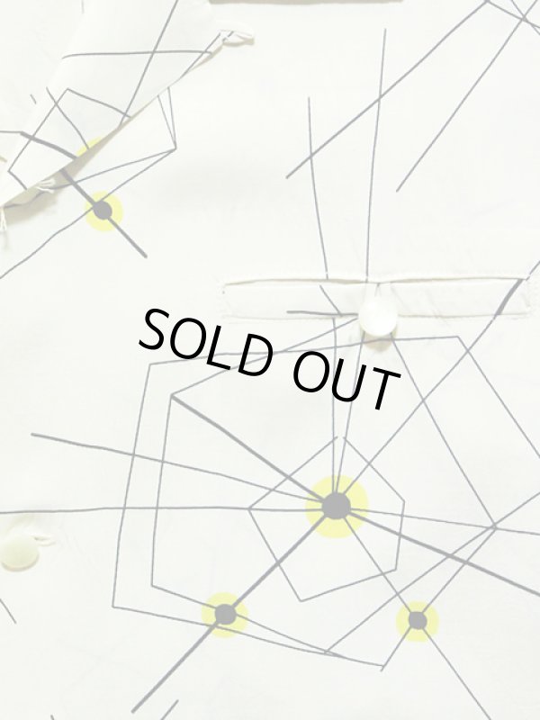 画像5: 【 STAR OF HOLLYWOOD（スターオブハリウッド） 】 半袖レーヨンオープンカラーシャツ S/S HIGH DENSITY RAYON OPEN SHIRTS [ ATOMIC SPIDER WEB ]