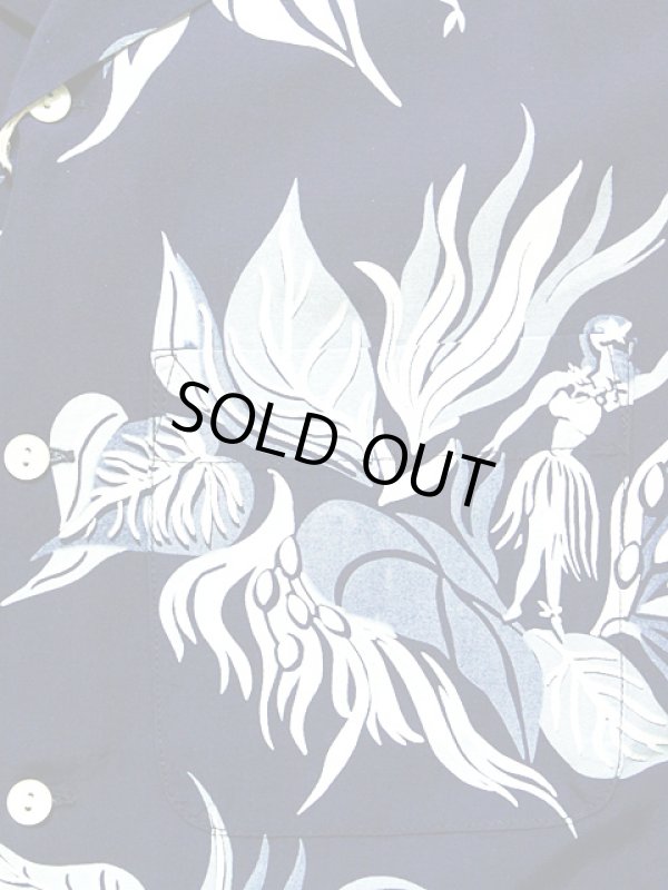 画像5: 【 DUKE KAHANAMOKU（デュークカハナモク） 】 半袖アロハシャツ S/S HAWAIIAN ALOHA SHIRT [ INDIGO SACRED GARDEN ] 