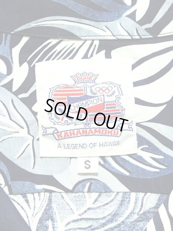 画像8: 【 DUKE KAHANAMOKU（デュークカハナモク） 】 半袖アロハシャツ S/S HAWAIIAN ALOHA SHIRT [ INDIGO SACRED GARDEN ] 
