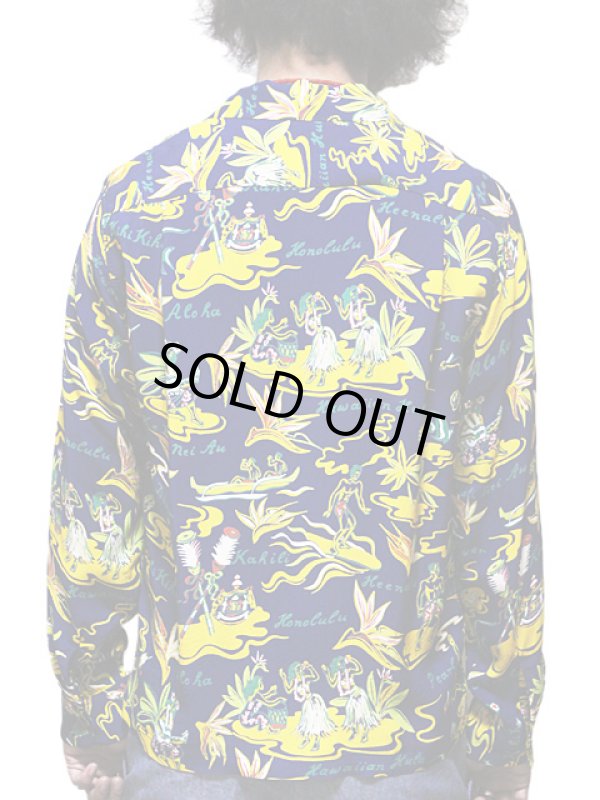 画像2: 【 SUN SURF（サンサーフ） 】 長袖アロハシャツ L/S HAWAIIAN SHIRT [HAWAIIAN HULA ]