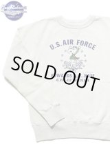 画像: 【 BUZZ RICKSON'S×PEANUTS（バズリクソンズ×ピーナッツ） 】 スヌーピーセットインクルースウェット SNOOPY SET-IN CREW SWEAT [ EDWARDS AIR FORCE BASE ]