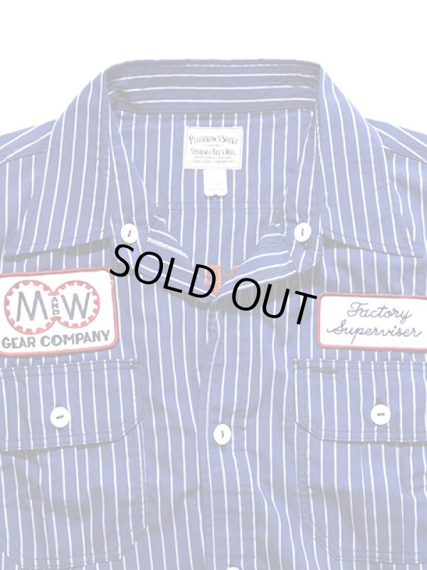 画像12: 【 Pherrow's（フェローズ） 】 半袖ストライプワークシャツ [ M&W GEAR COMPANY ]　[SHORT SLEEVE WORK SHIRT]