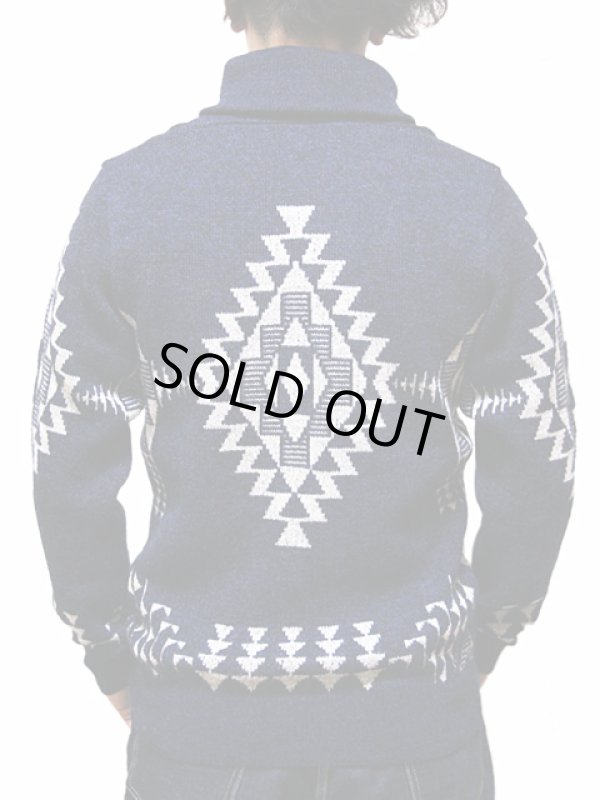 画像2: 【 JELADO（ジェラード） 】　ネイティブ柄ジャガードショールカラーニットセーター　[ Salem Knit Shawl Collar ]