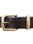 画像2: 【 ORGUEIL（オルゲイユ） 】 UKブライドルレザーレザーベルト [ UK Bridle Leather Belt ] [ BLACK ]