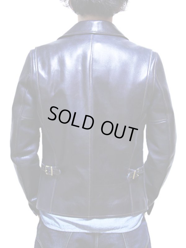 画像2: 【 Y'2 LEATHER（ワイツーレザー） 】　インディゴホースシングルライダースジャケット [ 馬革 ]