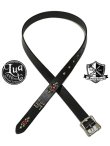 画像1: 【 Lua x Inception（ルア x インセプション） 】　別注ナロースタッズベルト　[ Narrow Studs Belt ] [ Swastika ] [ Black ]