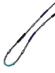 画像3: 【 Indian Jewelry（インディアン ジュエリー） 】 ナバホビーズネックレス [ Navajo Silver x  Turquoise x Lapislazuli x Onyx ] [ 52cm ] 【 メール便可 】