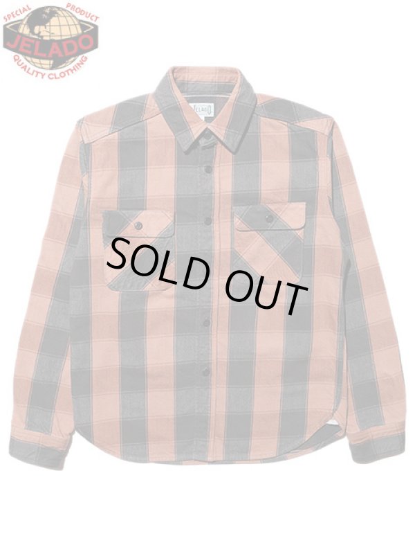 画像3: 【 JELADO（ジェラード） 】　ヘビーチェックネルシャツ　[ ショート丈 ]　"Unionworkers Shirts"　[ ブリックブラウン ] 