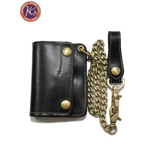 画像: 【 KC'S（ケーシーズ） 】　トラッカーウォレット [ Trucker Wallet Short ] [ Horween Chromexcel Leather ] [ BLACK ]