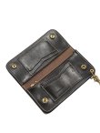 画像2: 【 KC'S（ケーシーズ） 】　トラッカーウォレット　[ Horween Chromexcel Leather ] [ BLACK ]