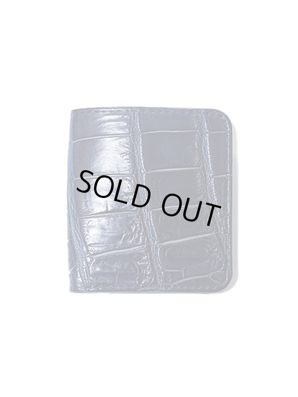 画像2: 【 Lua Original（ルアオリジナル） 】　藍染クロコダイルレザーミニウォレット　[ 藍染 Crocodile Leather Mini Wallet ] 