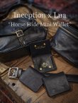 画像1: 【 Lua x Inception（ルア x インセプション） 】　別注ホースハイドミニウォレット　[ Horse Leather Mini Wallet ] [ 馬革(茶芯) ]