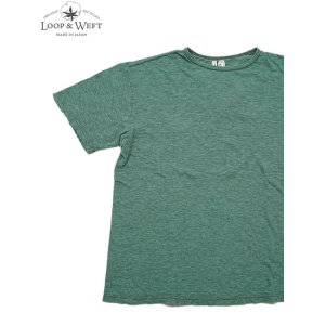 画像: 【 Loop & Weft（ループアンドウエフト） 】　スーパースラブ杢天竺クルー [ SUPER SLUB TUBE KNIT CREWNECK ] [ O.GREEN ] 【 メール便可 】