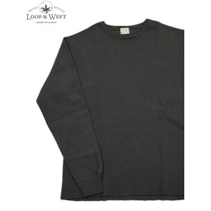 画像: 【 Loop & Weft（ループアンドウエフト） 】　リブニットサーマル　[ CLASSIC ROYAL RIB KNIT CREWNECK THERMAL ] [ A.Black ] 【 メール便可 】