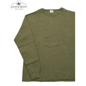 画像: 【 Loop & Weft（ループアンドウエフト） 】　リブニットサーマル　[ CLASSIC ROYAL RIB KNIT CREWNECK THERMAL ] [ A. Olive ] 【 メール便可 】