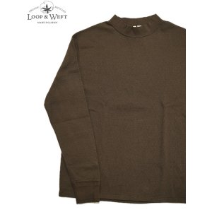 画像: 【 Loop & Weft（ループアンドウエフト） 】　スーピマハニカムミドルネックサーマル　[ Supima Long Honeycomb Middle Neck Thermal ] [ Oak Brown ] 【 メール便可 】