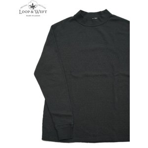 画像: 【 Loop & Weft（ループアンドウエフト） 】　スーピマハニカムミドルネックサーマル　[ Supima Long Honeycomb Middle Neck Thermal ] [ Antique Black ] 【 メール便可 】