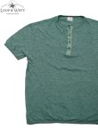 画像1: 【 Loop & Weft（ループアンドウエフト） 】　スーパースラブ杢天竺ヘンリー [ SUPER SLUB TUBE KNIT 4 BUTTONS HENLEY ] [ O.GREEN ] 【 メール便可 】