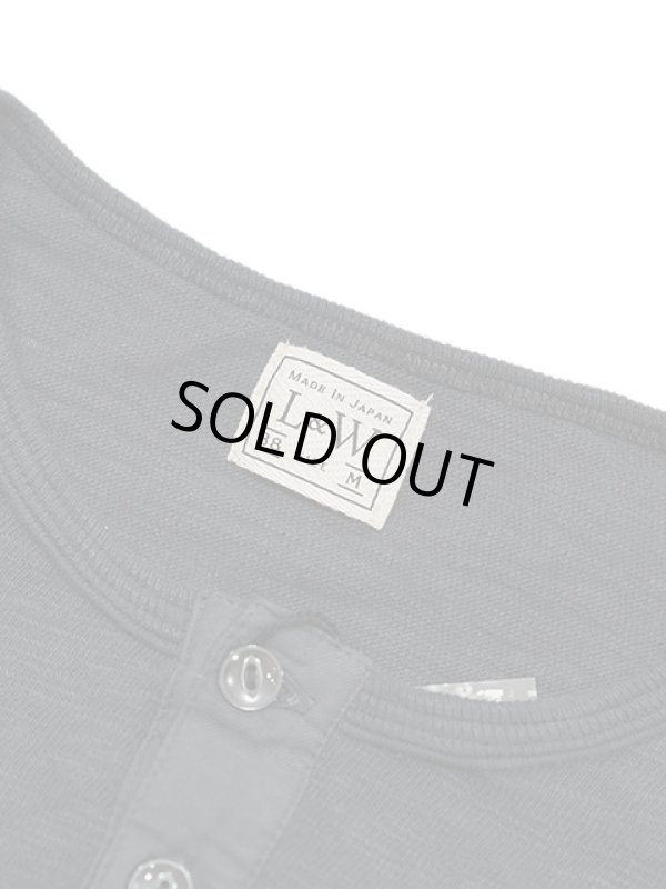 画像6: 【 Loop & Weft（ループアンドウエフト） 】　スーパースラブ杢天竺ヘンリー [ SUPER SLUB TUBE KNIT 4 BUTTONS HENLEY ] [ A.BLACK ] 【 メール便可 】