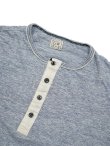 画像3: 【 Loop & Weft（ループアンドウエフト） 】　スーパースラブ杢天竺ヘンリー [ SUPER SLUB TUBE KNIT 4 BUTTONS HENLEY ] [ H.BLUE ] 【 メール便可 】