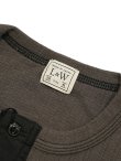 画像5: 【 Loop & Weft（ループアンドウエフト） 】　針抜きリブニットヘンリー　[ Smooth Drop Needle Rib L/S HENLEY ] [ Classic Black ] 【 メール便可 】