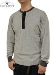 画像6: 【 Loop & Weft（ループアンドウエフト） 】　針抜きリブニットヘンリー　[ Smooth Drop Needle Rib L/S HENLEY ] [ Heather Gray 2Tone ] 【 メール便可 】