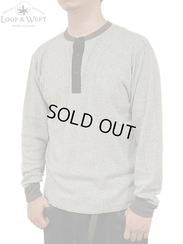 画像6: 【 Loop & Weft（ループアンドウエフト） 】　針抜きリブニットヘンリー　[ Smooth Drop Needle Rib L/S HENLEY ] [ Heather Gray 2Tone ] 【 メール便可 】