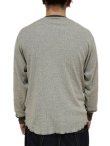 画像7: 【 Loop & Weft（ループアンドウエフト） 】　針抜きリブニットヘンリー　[ Smooth Drop Needle Rib L/S HENLEY ] [ Heather Gray 2Tone ] 【 メール便可 】