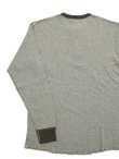 画像2: 【 Loop & Weft（ループアンドウエフト） 】　針抜きリブニットヘンリー　[ Smooth Drop Needle Rib L/S HENLEY ] [ Heather Gray 2Tone ] 【 メール便可 】