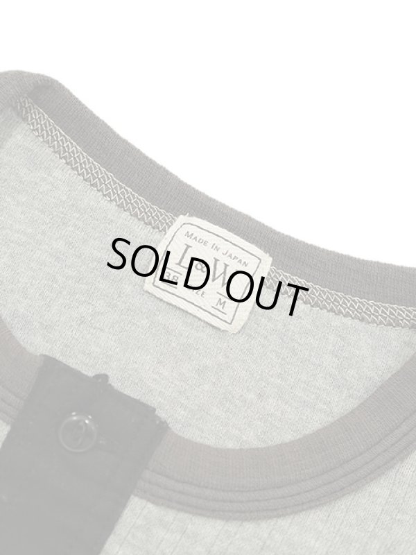 画像5: 【 Loop & Weft（ループアンドウエフト） 】　針抜きリブニットヘンリー　[ Smooth Drop Needle Rib L/S HENLEY ] [ Heather Gray 2Tone ] 【 メール便可 】