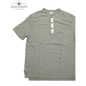 画像: 【 Loop & Weft（ループアンドウエフト） 】　スーピマコットンヘンリー [ SUPIMA COTTON EDGE PIPING CLASSIC HENLEY ] [ V.GRAY ] 【 メール便可 】