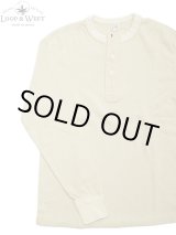 画像: 【 Loop & Weft（ループアンドウエフト） 】　スーピマハニカムヘンリーネックサーマル　[ Supima Long Honeycomb Thermal Henley ] [ Vintage Ivory ] 【 メール便可 】