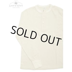 画像: 【 Loop & Weft（ループアンドウエフト） 】　スーピマハニカムヘンリーネックサーマル　[ Supima Long Honeycomb Thermal Henley ] [ Vintage Ivory ] 【 メール便可 】