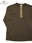 画像1: 【 Loop & Weft（ループアンドウエフト） 】　スーピマハニカムヘンリーネックサーマル　[ Supima Long Honeycomb Thermal Henley ] [ Oak Brown ] 【 メール便可 】