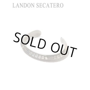 画像: 【 Landon Secatero（ランドン セカテロ） 】ナバホシルバーバングル [ NAVAJO JEWELRY ] 【 メール便可 】