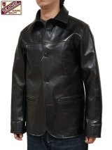 画像: 【 Y'2 LEATHER（ワイツーレザー） 】　Aniline Steer Rounded Hem Car Coat [ Aniline Steer (牛革 ) ] [ BLACK ]