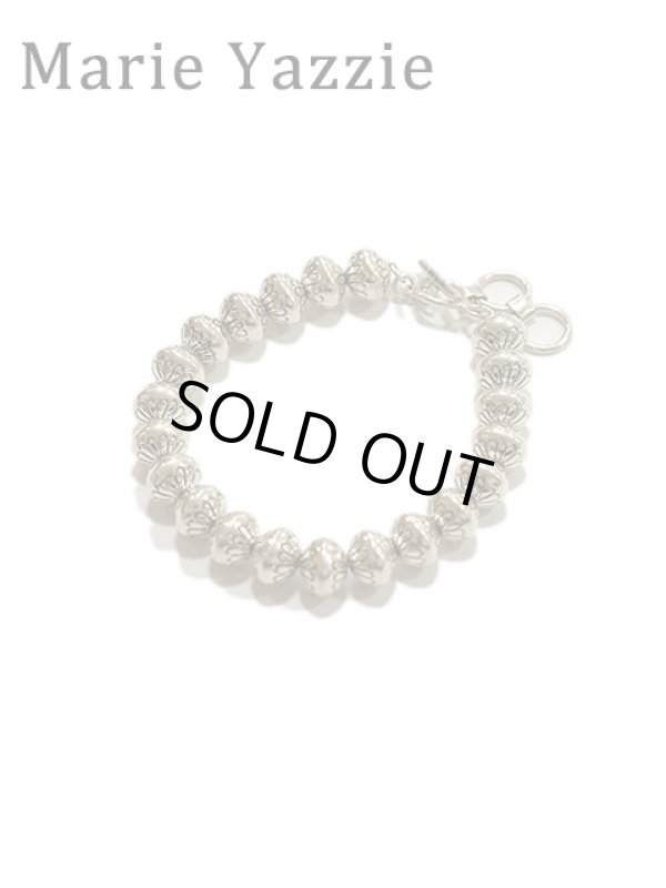 画像1: 【 Marie Yazzie（マリー・ヤジー） 】 ナバホパールシルバーブレス [ Navajo Silver Beads Bracelet ] 【 メール便可 】