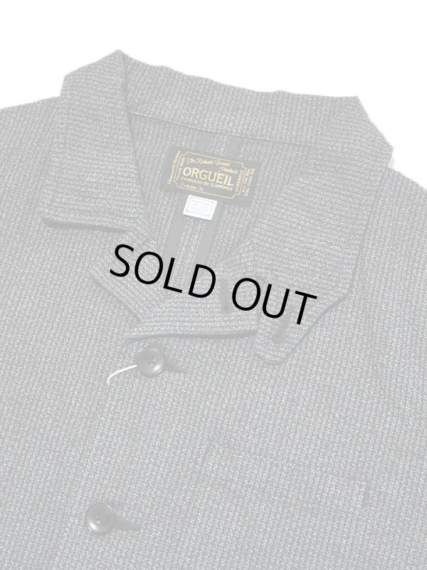 画像3: 【 ORGUEIL（オルゲイユ） 】 撚り杢ストライプサックコート [ COVERT STRIPE  SACK COAT ]