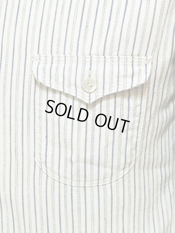 画像4: 【 ORGUEIL（オルゲイユ） 】 インディゴストライプショールカラーシャツ [ SHAWL COLLAR SHIRTS ]