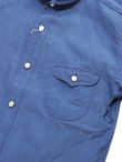 画像4: 【 ORGUEIL（オルゲイユ） 】　七分袖ストライプシャンブレーショールカラーシャツ　[ SHAWL COLLAR SHIRTS ]　[L.BLUE ]